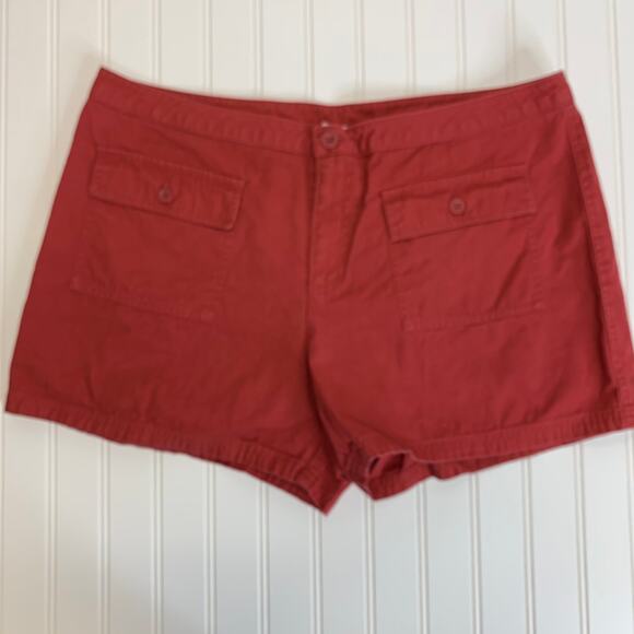 Old Navy Red Flat Front Sz 16 Cargo Shorts - Picture 1 of 4